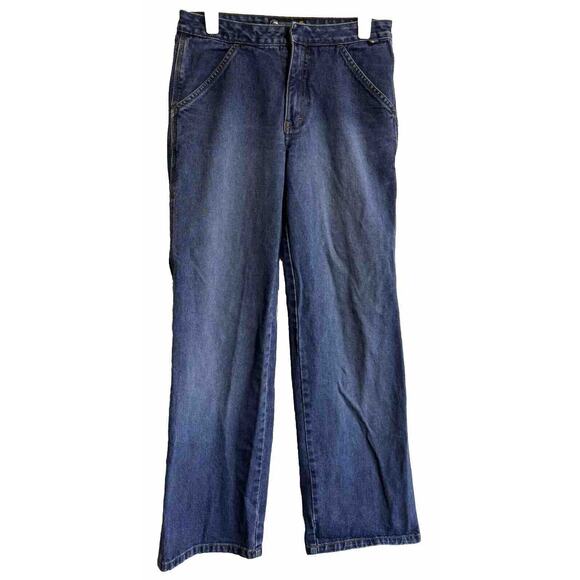 Vintage Gasoline Wide Leg Jeans Size 7/8 Juniors Y2K 90’s Baggie Carpenter - Picture 1 of 12